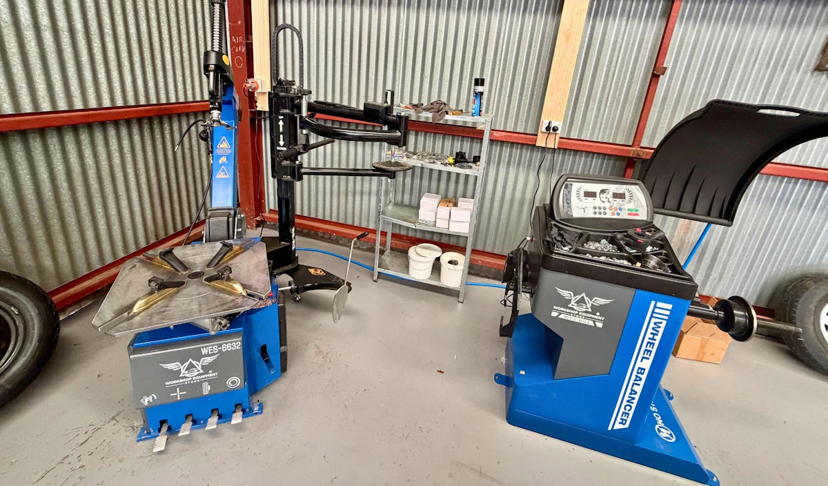 Modern Tyre Changer and Wheel Balancing Equipment at Fynix Automotive